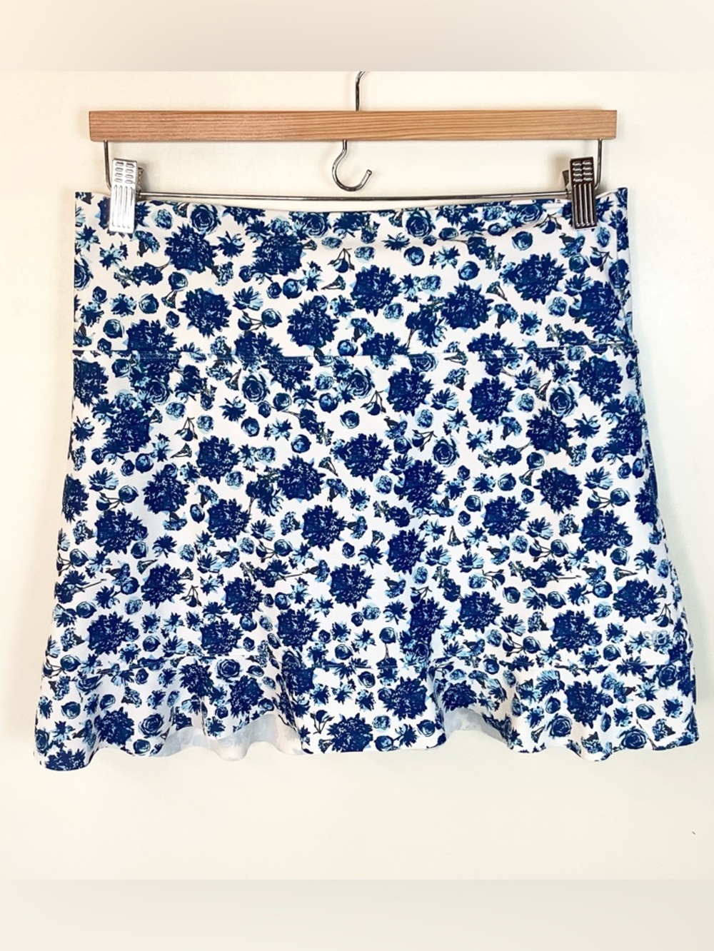 Albion Floral Santorini High Waisted Swim Skirt - Blue - XL - Picture 2 of 9